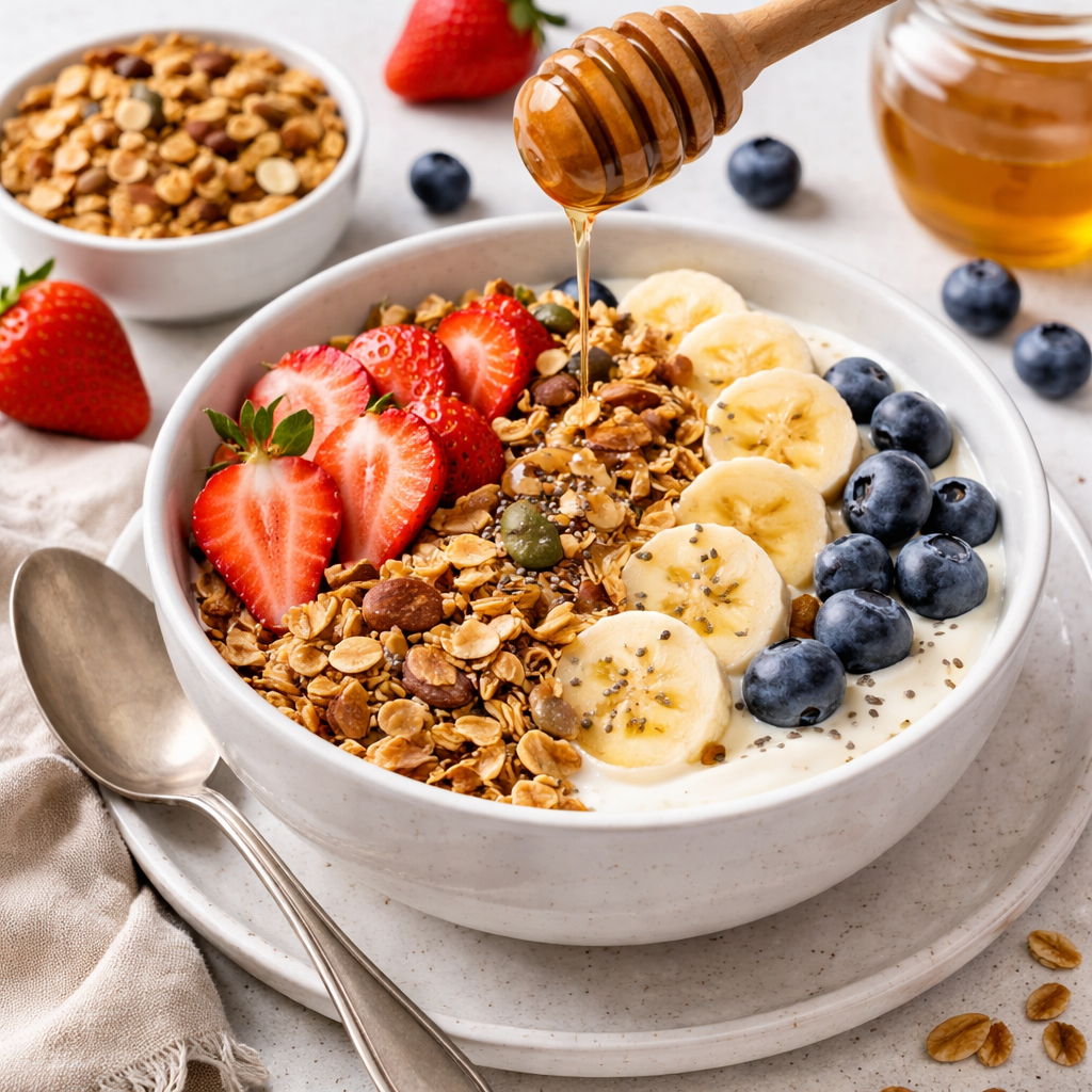 Granola bowl met vers fruit